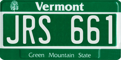 VT license plate JRS661