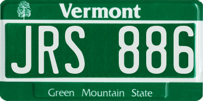 VT license plate JRS886