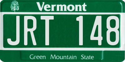 VT license plate JRT148