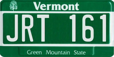 VT license plate JRT161