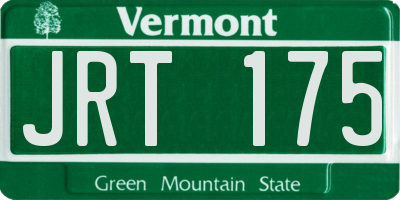 VT license plate JRT175