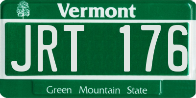 VT license plate JRT176