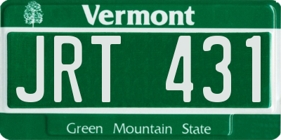 VT license plate JRT431