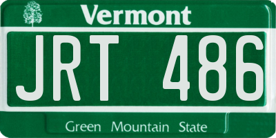 VT license plate JRT486