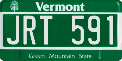 VT license plate JRT591