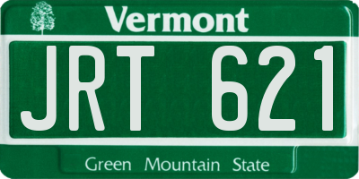 VT license plate JRT621