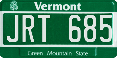 VT license plate JRT685