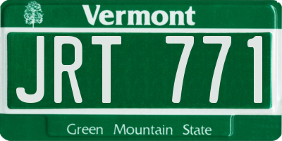 VT license plate JRT771