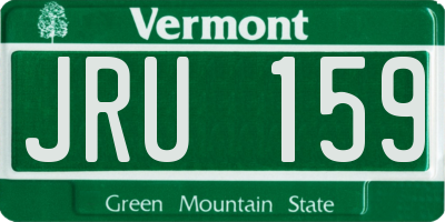VT license plate JRU159