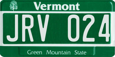 VT license plate JRV024