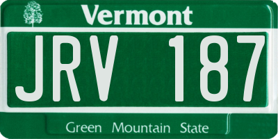 VT license plate JRV187