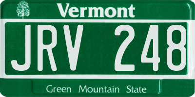 VT license plate JRV248