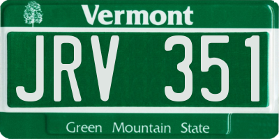 VT license plate JRV351