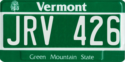 VT license plate JRV426