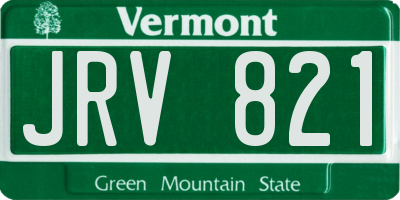 VT license plate JRV821