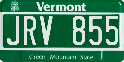 VT license plate JRV855