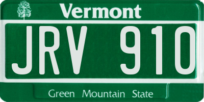 VT license plate JRV910