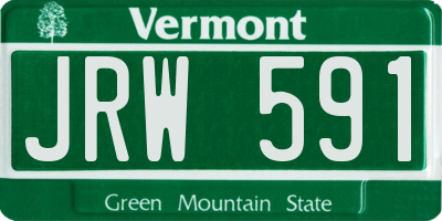VT license plate JRW591