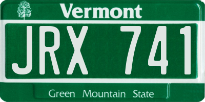 VT license plate JRX741