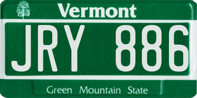 VT license plate JRY886