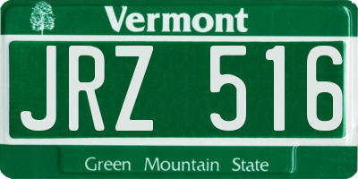 VT license plate JRZ516
