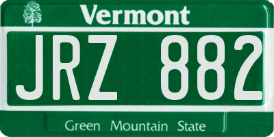 VT license plate JRZ882