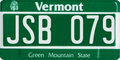 VT license plate JSB079