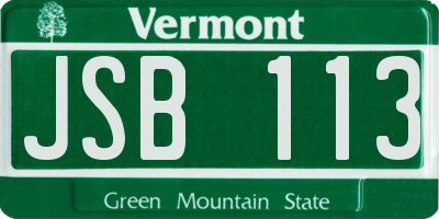 VT license plate JSB113