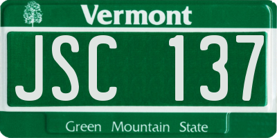 VT license plate JSC137