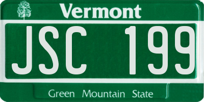 VT license plate JSC199