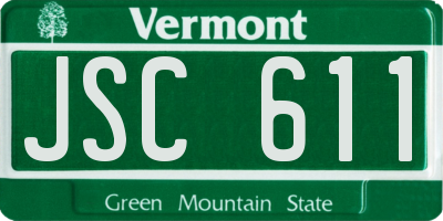 VT license plate JSC611