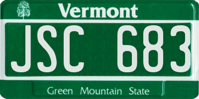 VT license plate JSC683