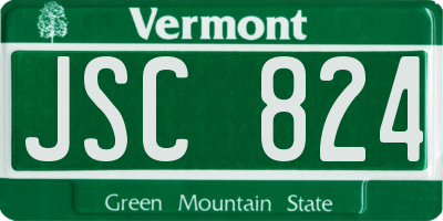 VT license plate JSC824