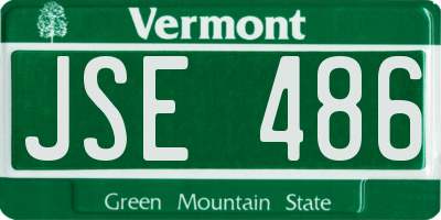VT license plate JSE486