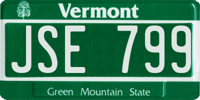 VT license plate JSE799