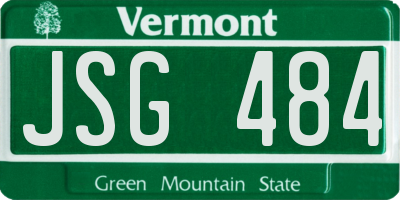 VT license plate JSG484
