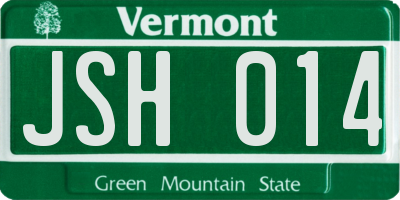 VT license plate JSH014