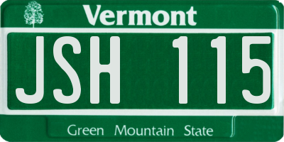 VT license plate JSH115