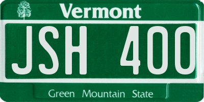 VT license plate JSH400