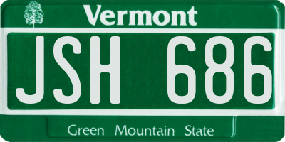 VT license plate JSH686