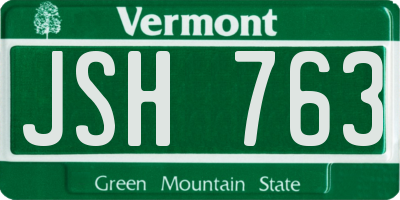 VT license plate JSH763