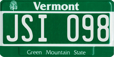 VT license plate JSI098