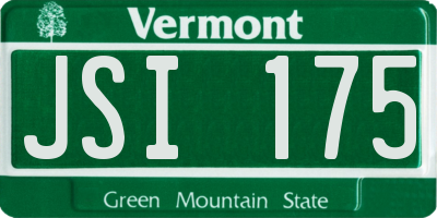 VT license plate JSI175
