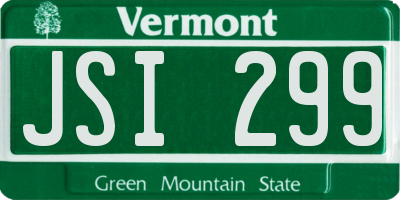 VT license plate JSI299