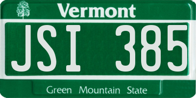 VT license plate JSI385