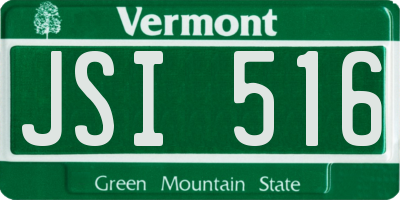 VT license plate JSI516