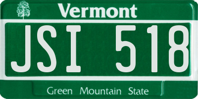 VT license plate JSI518