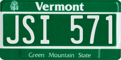 VT license plate JSI571