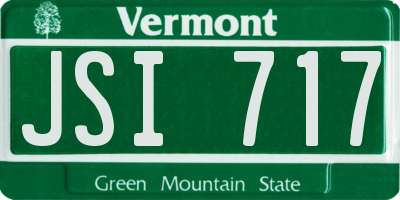 VT license plate JSI717