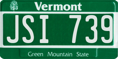 VT license plate JSI739